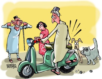 Life in Parsi Colony - Cartoon by Satish Acharya.